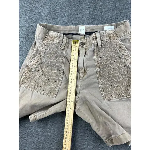 GAP Womens Casual Beige Shorts Size 4 - Picture 9 of 10